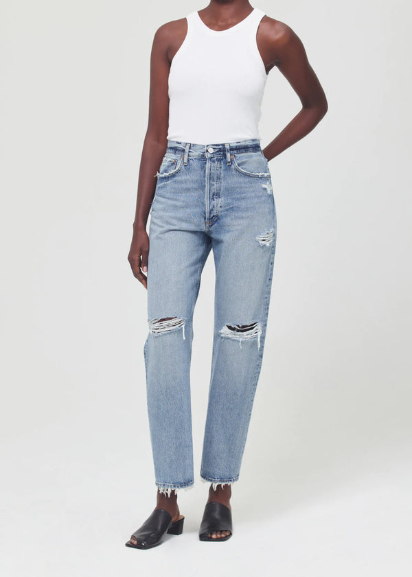 Agolde 90s Mid Rise Loose Fit Jean in Isolate - swayandcake